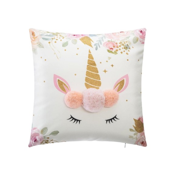 Cojín UNICORNIO POMPONES Atmosphera