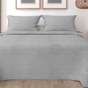 Colcha boutí cama 90 a 180 cm BAZA color gris, beige o lila