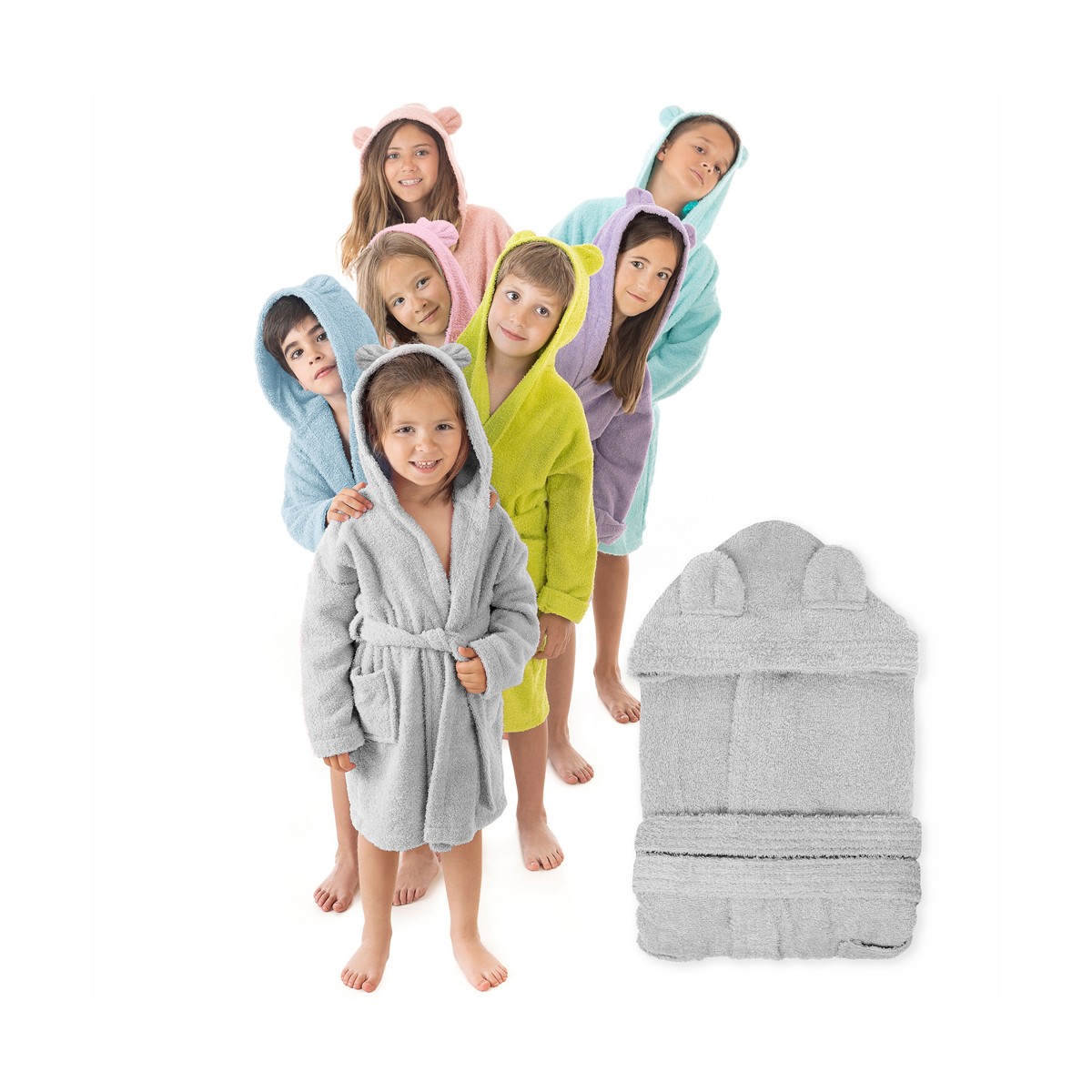 Albornoz infantil BASIC CON OREJAS Stilia