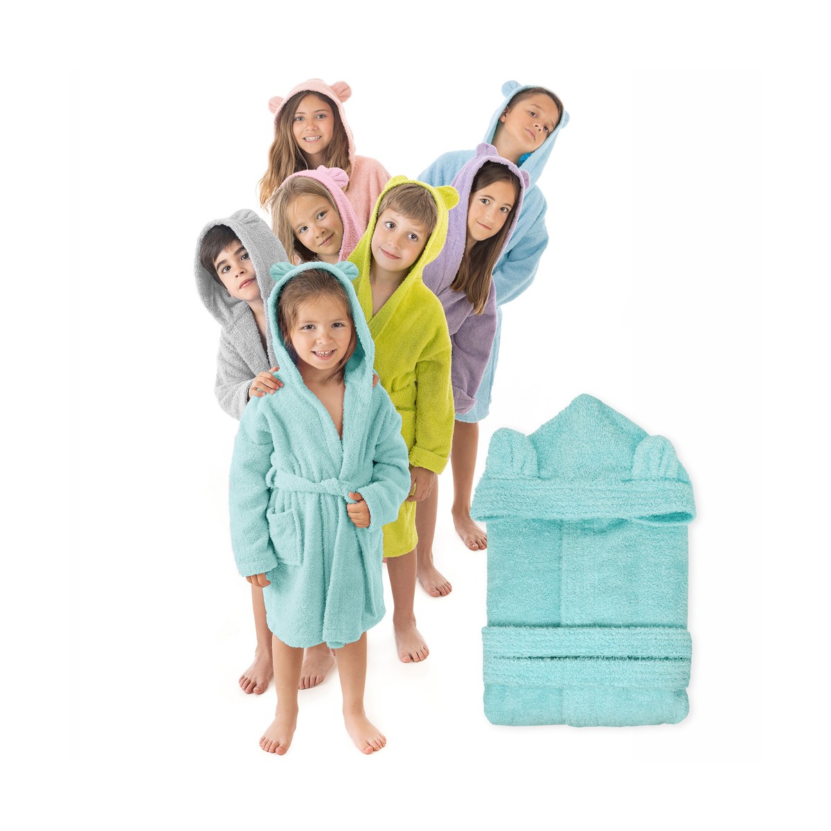 Albornoz infantil BASIC CON OREJAS Stilia