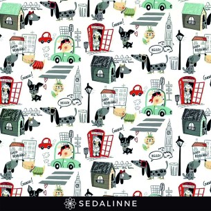 Mantel hule DOGS LONDON Sedalinne 2
