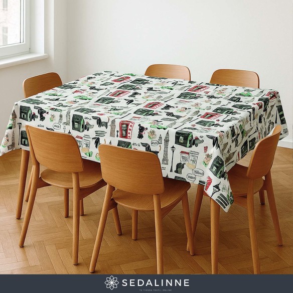 Mantel hule DOGS LONDON Sedalinne