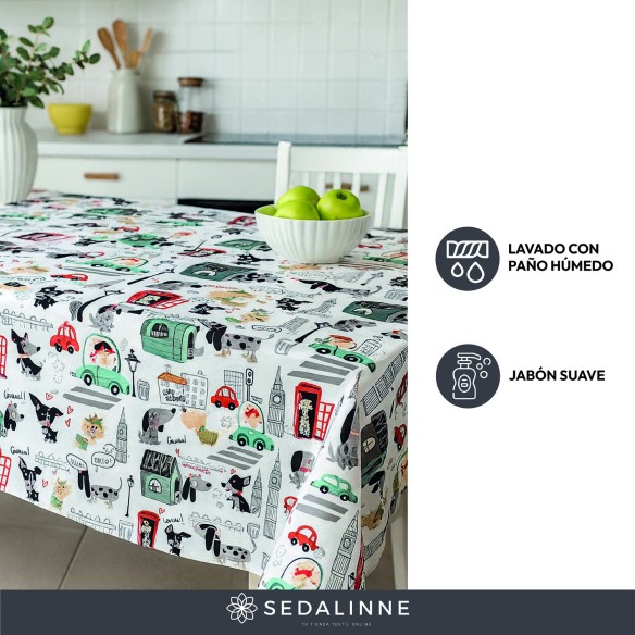 Mantel hule DOGS LONDON Sedalinne