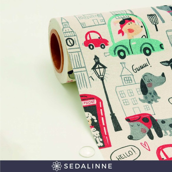 Mantel hule DOGS LONDON Sedalinne