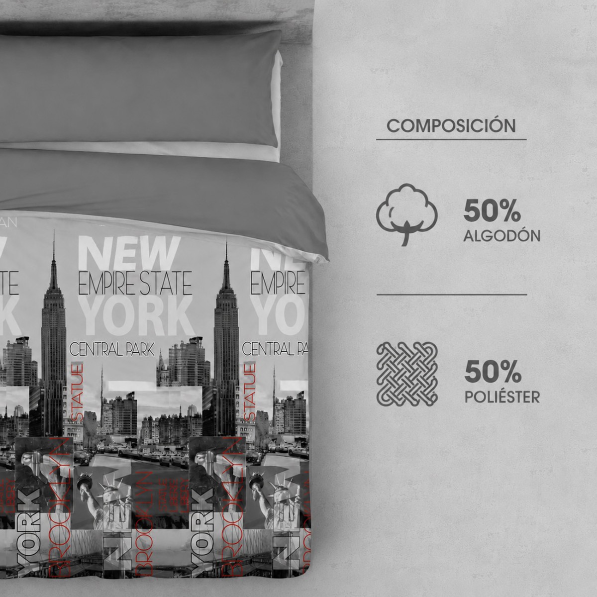 Juego funda nórdica CENTRAL PARK Pierre Cardin