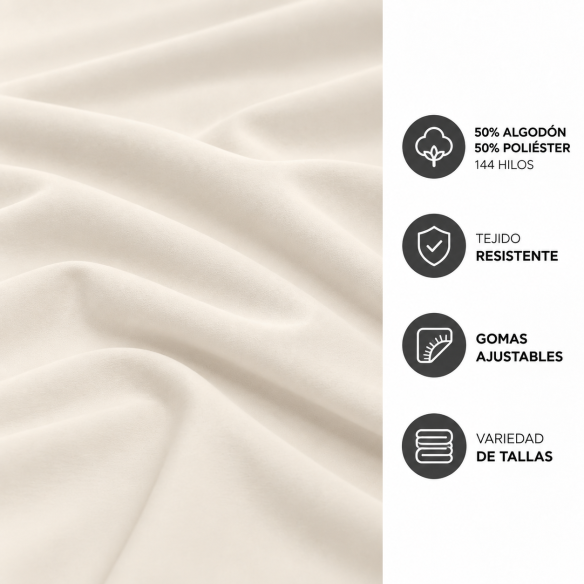 Sábana bajera COMBINATE 50/50 Luna Textil