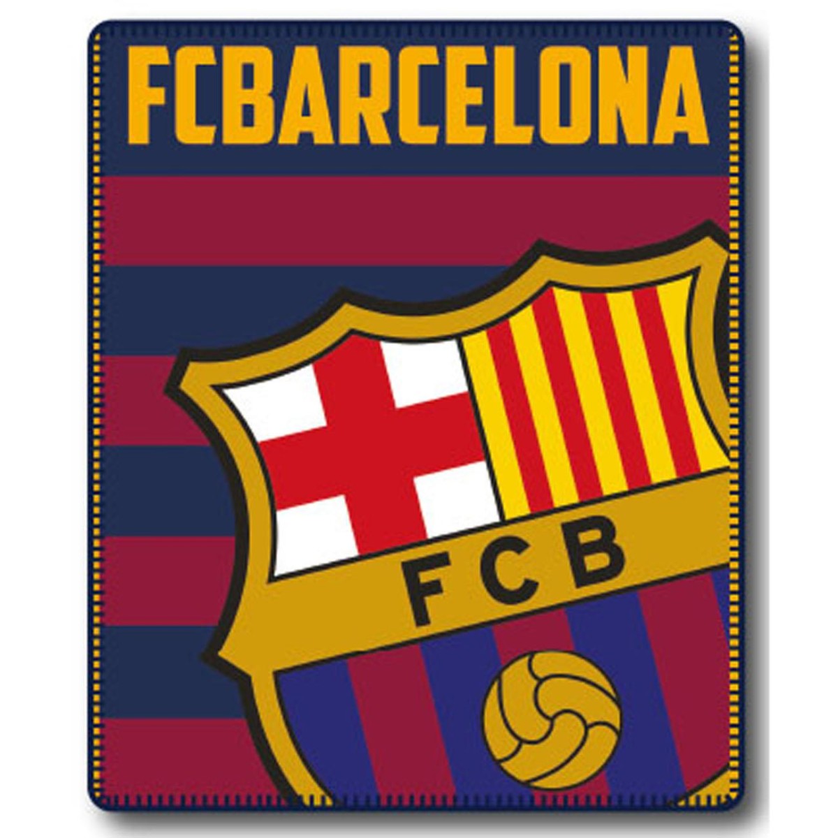 Manta tipo plaid de 110 x 140 cm CTI Manta oficial del FC Barcelona 044930 fabricada en poliéster con los colores azul y grana 
